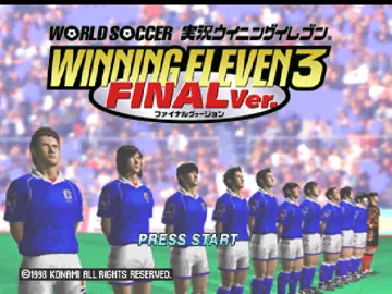 World Soccer Jikkyou Winning Eleven 3 - Final Ver. (JP) screen shot title